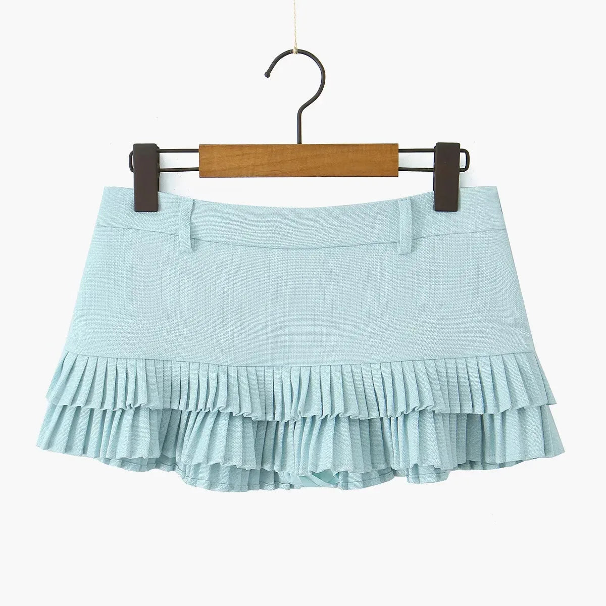 Aiertu  -  Solid Sexy Pleated Skirts For Women Low Waist Sweet Chic Y2k A-line Mini Skirt Summer Spring New Streetwear Fashion Faldas 2025 Aiertu