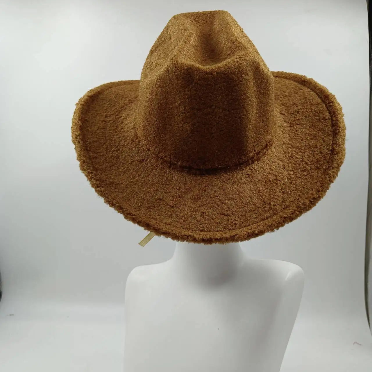 Aiertu  -  Fedora Hat Emerald Green Plush Cowboy Hat Material New Jazz Hat European and American Fashion Hat Big Brim Hat Aiertu