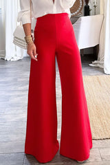 Aiertu  -Casual Daily Loose High Waist Wide Leg Bottoms aiertu