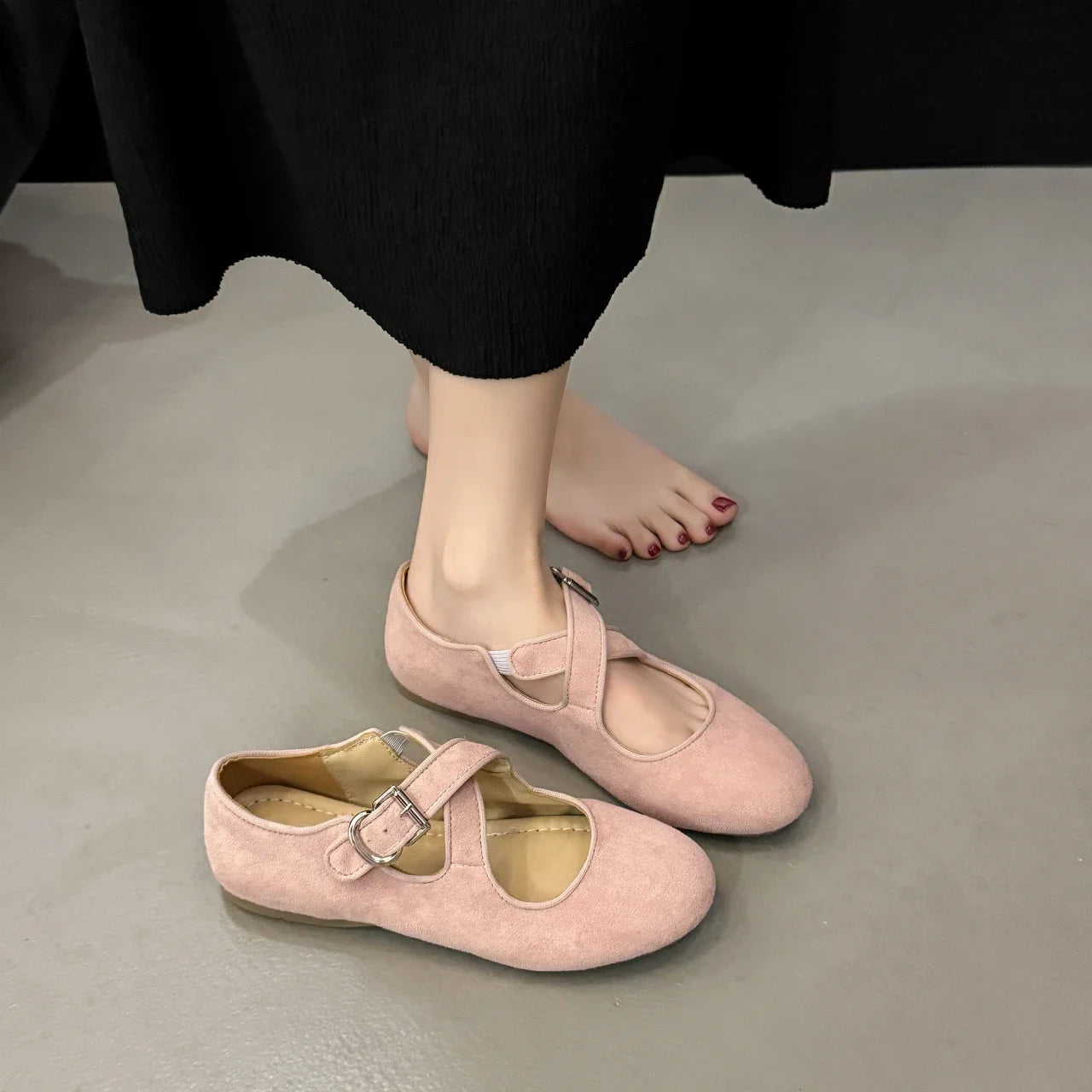 Aiertu  -  Leopard Marie Janes Shoes Flats Sandals Women Sneakers Casual Loafers Summer Trend Shallow Suede Zapatillas De Mujer Dress Aiertu