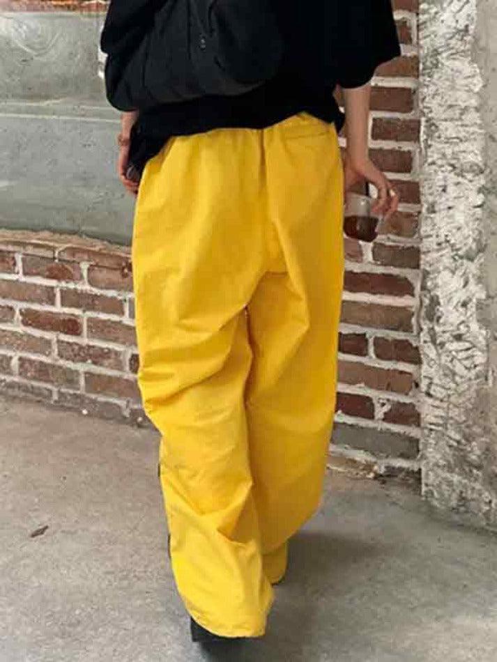 Aiertu  -  Contrast Color Stripe Wide Leg Pants Aiertu