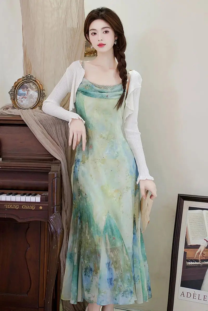 Aiertu  Sea Siren Ethereal Essence Style Dress Aiertu