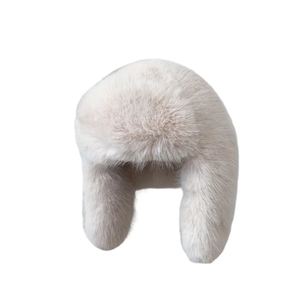 Aiertu  -  Bucket Hat Purple Winter New Candy Color Faux Fur Y2k Warm Plush Basin Hat Unisex Bucket Hat Hat Hats for Women Aiertu