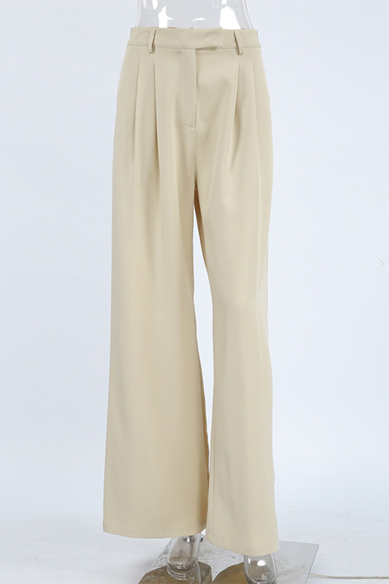 Aiertu  -Casual Street Patchwork Loose High Waist Wide Leg Bottoms(No waist belt) aiertu