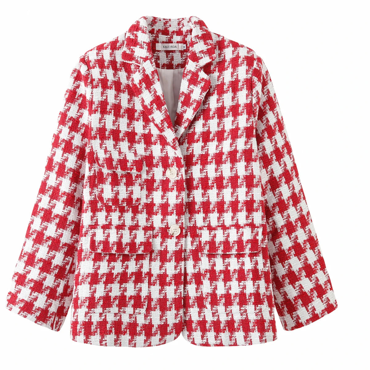 Aiertu  -  2026 Fall / Autumn Winter New Women Fashion Basic Woolen Houndstooth  Jacket Basic Blazer Aiertu
