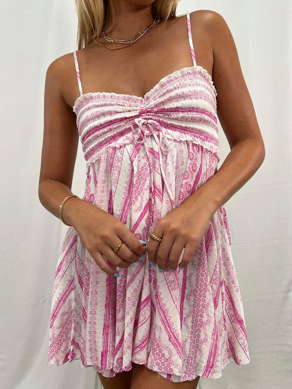 Aiertu  Thin straps pleated dress shopify