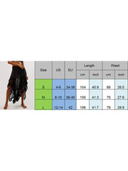 Aiertu  -  Floral Lace Long Skirt for Women Y2K Elastic Waist Asymmetrical Layered Maxi Skirt Sexy See Through Flowy Beach Skirt Aiertu
