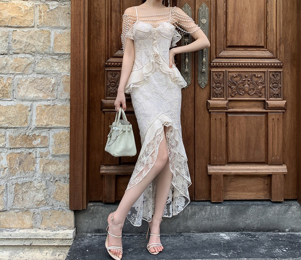 Aiertu  Baroque Pearl Royalcore Statement Dress Aiertu