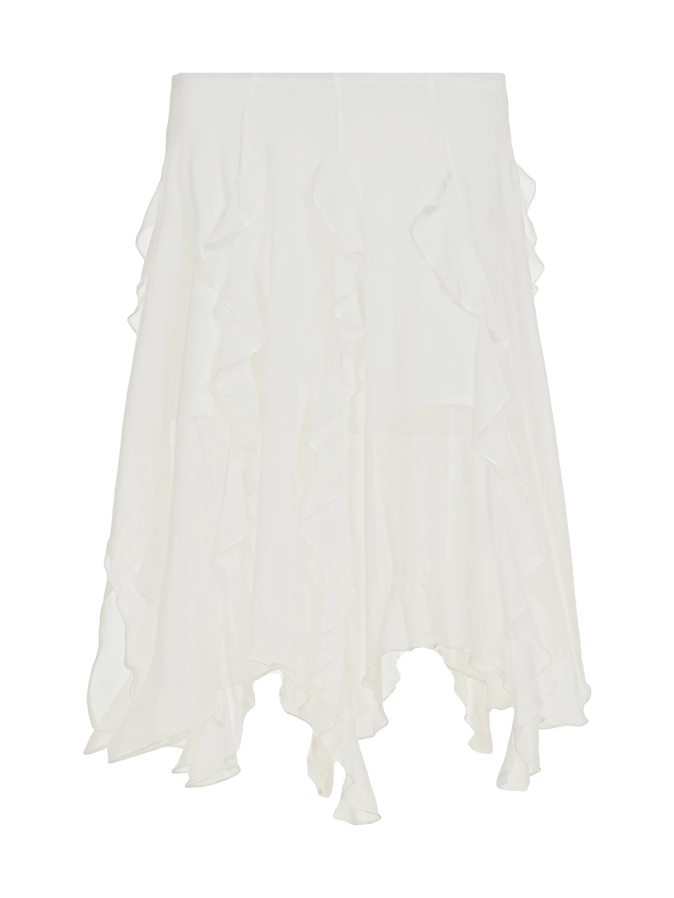 Aiertu    -  Casual Asymmetrical Mesh Skirts Holiday Beach Style Low-Waisted Midi Skirts Women 2025 Summer Fashion Streetwear Ladies Aiertu