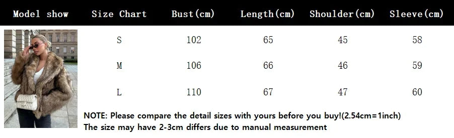 Aiertu  -  Vintage Faux Fur Short Coats Women Retro Thick Large Cuffs Solid Fur Coat Female Winter Warm Lady Chic High Street Outwear Aiertu