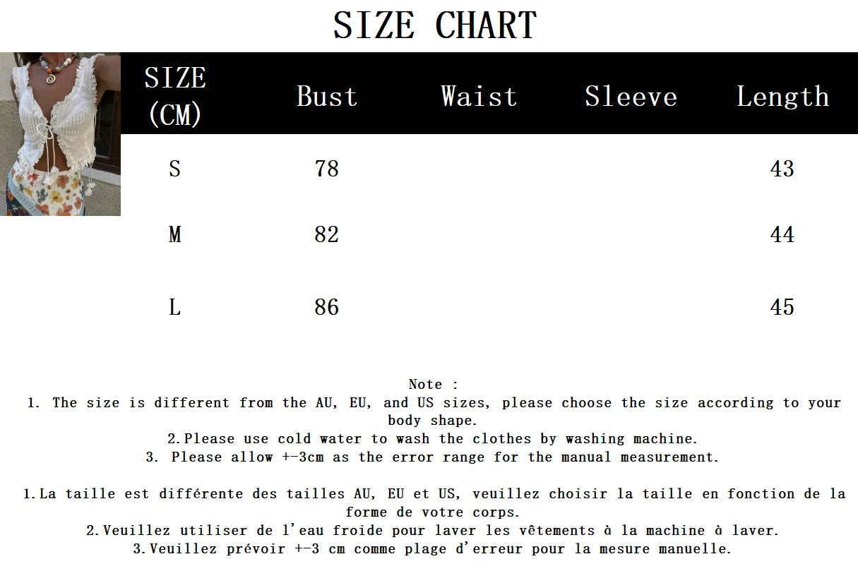 Aiertu  -  Lace Trim White Tank Top Women Summer Sexy Drawstring V Neck Sleeveless Vest Streetwear Fashion Elegant Slim Crop Tops 2025 New Aiertu