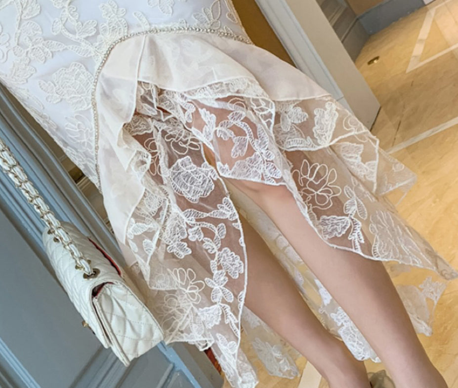 Aiertu  Baroque Pearl Royalcore Statement Dress Aiertu