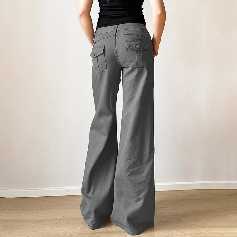 Aiertu  -  Korean Harajuku Casual Loose Jeans Women Y2K Vintage Gray Fashion Denim Pants 2000s High Street Lady Trousers Spring Aiertu