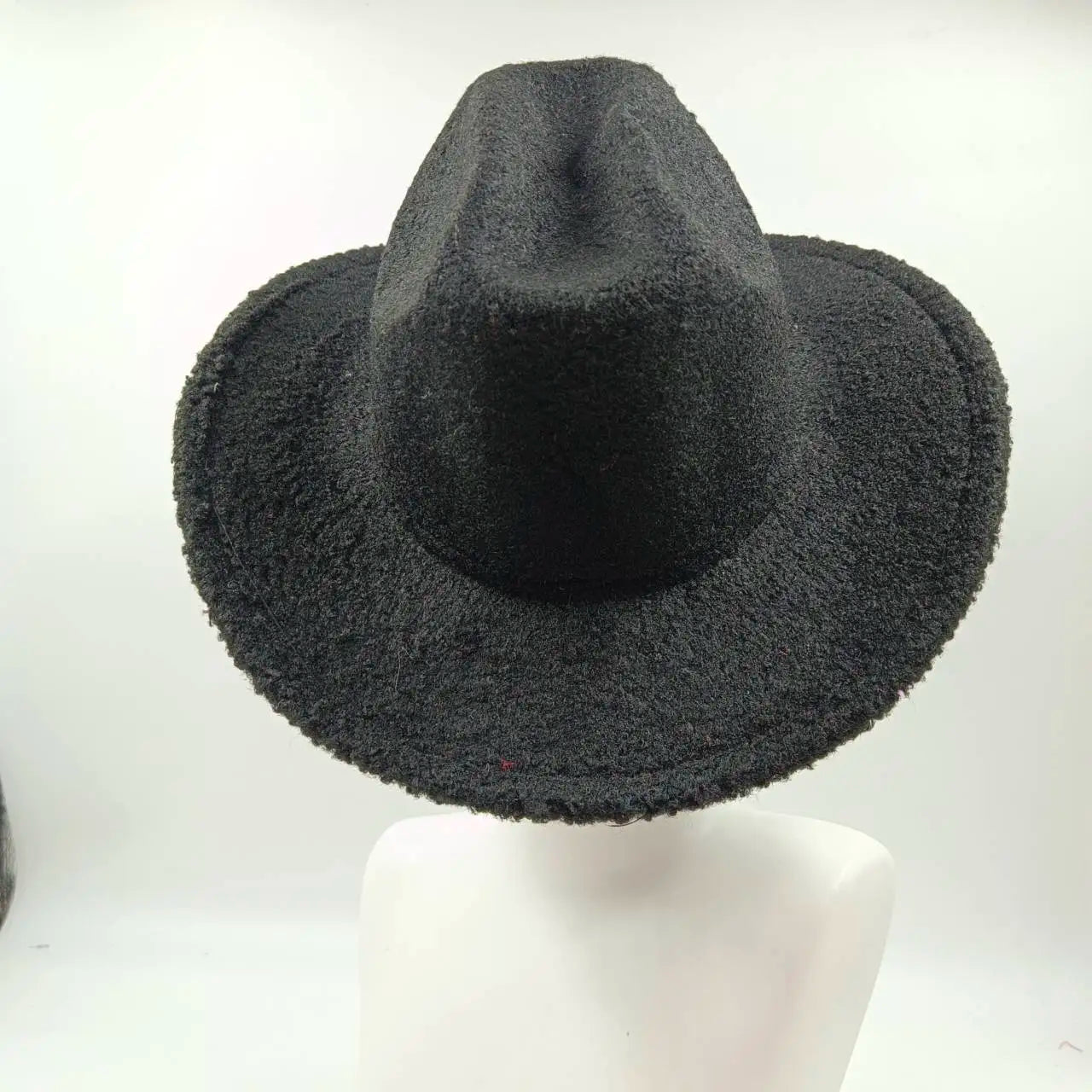 Aiertu  -  Fedora Hat Emerald Green Plush Cowboy Hat Material New Jazz Hat European and American Fashion Hat Big Brim Hat Aiertu