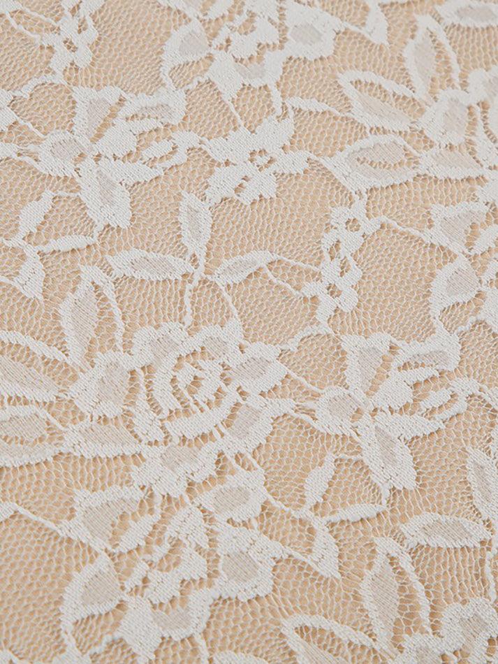 Aiertu  -Bow Lace Layered V-Neck Cami Dress aiertu