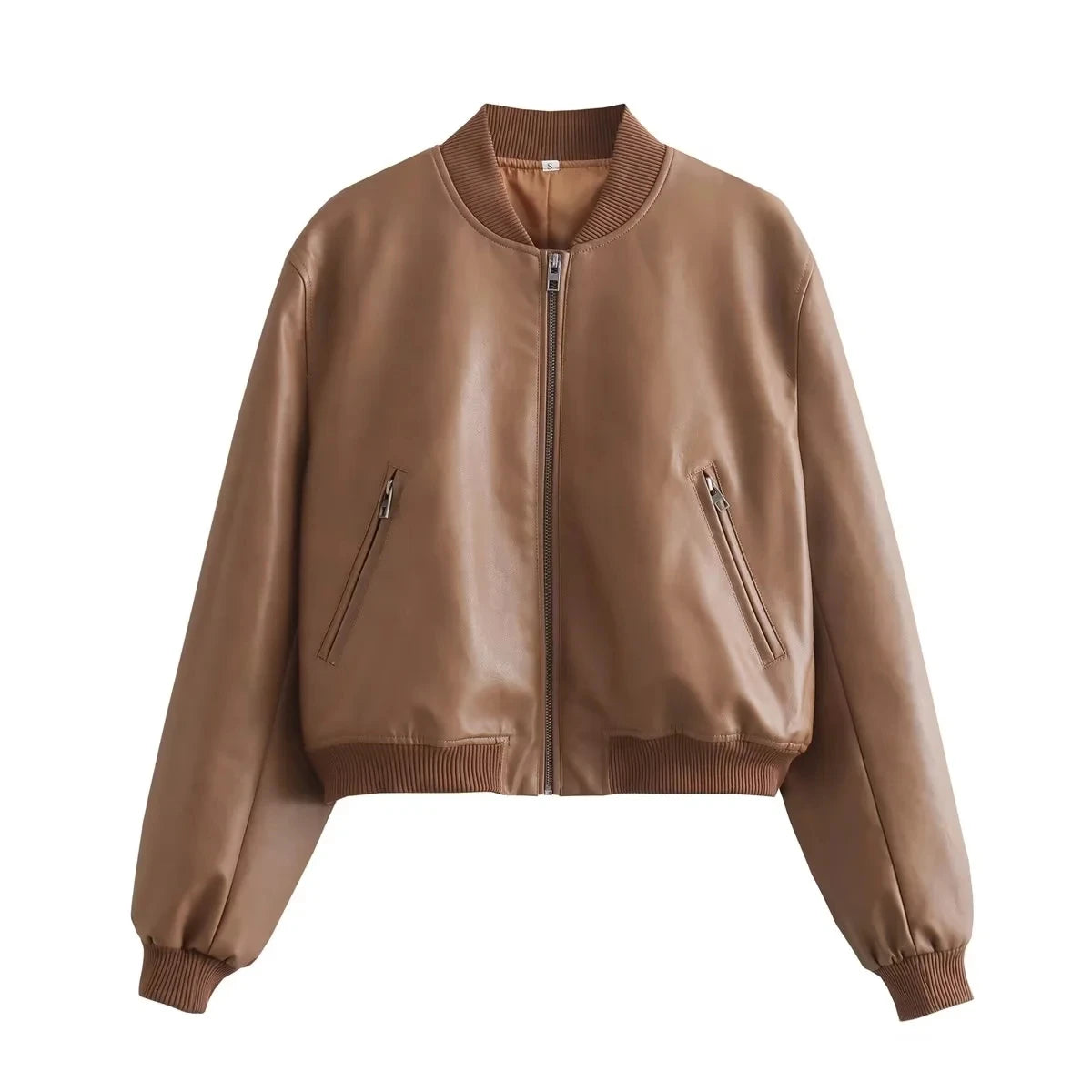 Aiertu  -   Autumn Faux Leather Jacket Women Vintage Short PU Jacket Coat Female Bomber Jacket Winter Clothes Women Aiertu