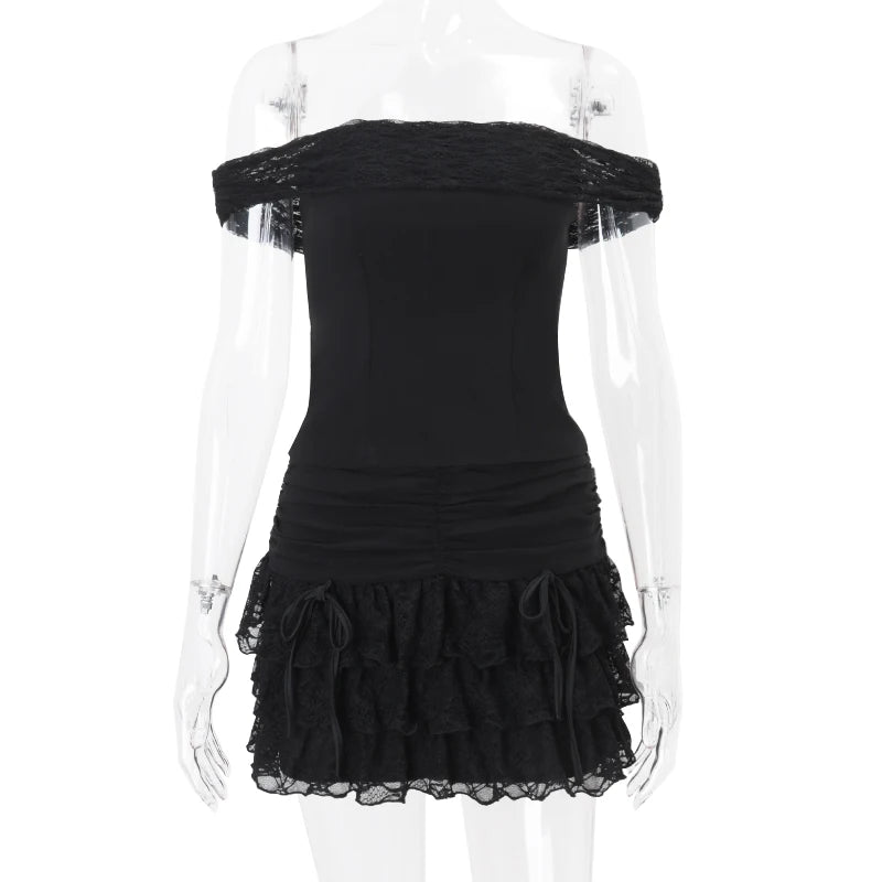 Aiertu  Off Shoulder Solid Sexy Fashion Backless Strapless Fairycore Skirt Set 2025 Spring New Prom Party Evening 2 Pieces Set Aiertu