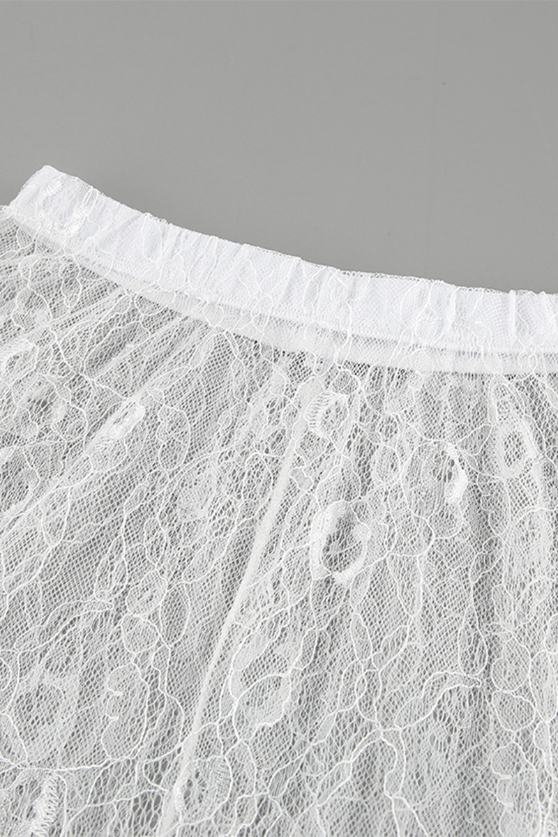 Aiertu  -Sexy Lace Hollow Out Loose High Waist Type A Bottoms aiertu