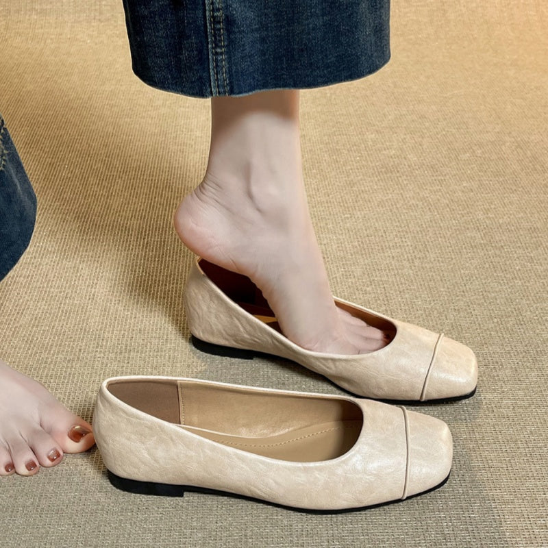 Aiertu  Women Casual Soft Flat Shoes 2025 Spring And Autumn Breathable Comfotable Shoes Fashion Solid Color Loafers Slip-on Women Shoes Aiertu