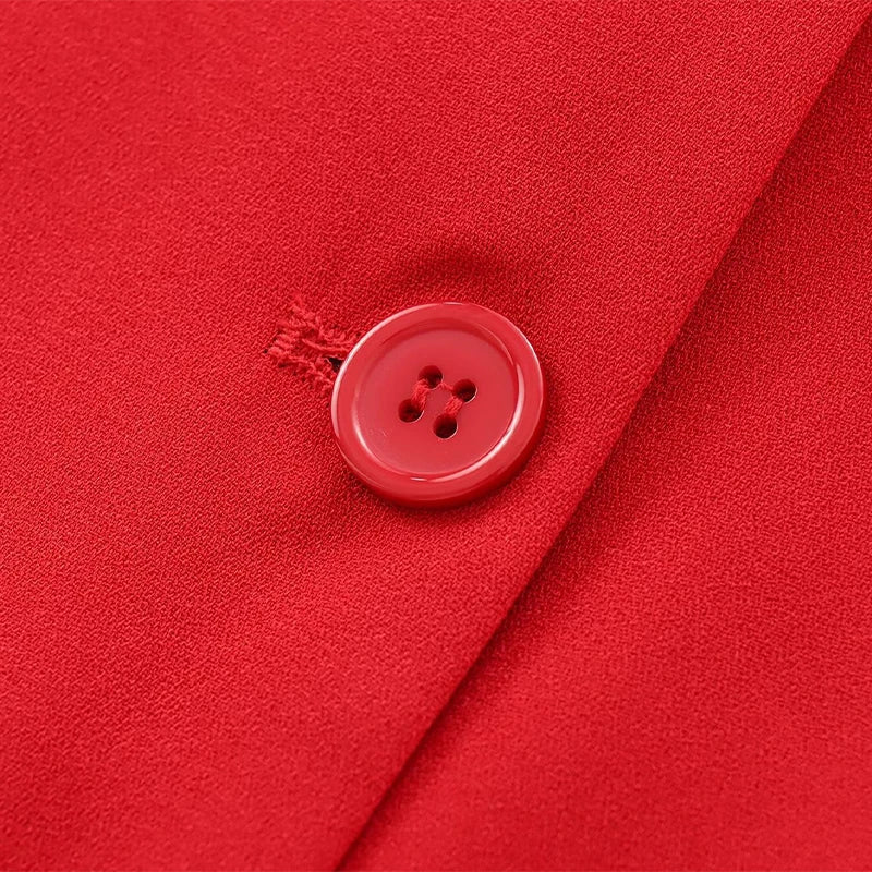 Aiertu  -  Casual Wine Red Women's Short Jacket Elegant O-neck Single-breasted Full Sleeve Coats Autumn Lady Office Street Outwear New Aiertu