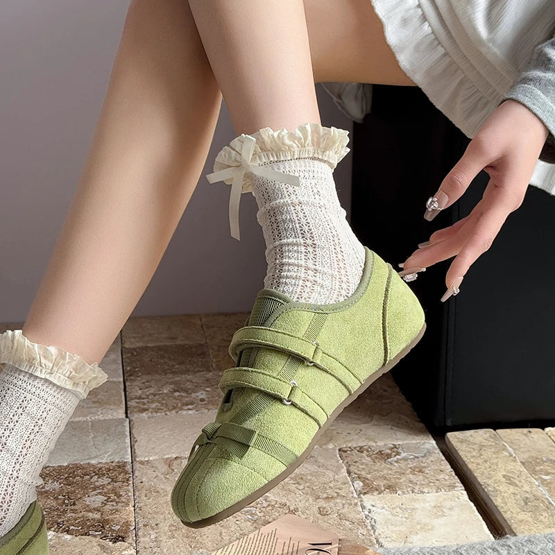 Aiertu  -  Summer Sneakers Bow Women Mary Jane Sports Shoes New Running Flats Casual Sandals 2026 Fashion Walking Comfort Women's Shoes Aiertu