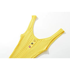 Aiertu  -  Sexy Women O Neck Sleeveless Pleated Knit Mini Dresses Summer Robe Aiertu