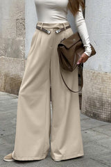 Aiertu  -Casual Street Patchwork Loose High Waist Wide Leg Bottoms(No waist belt) aiertu