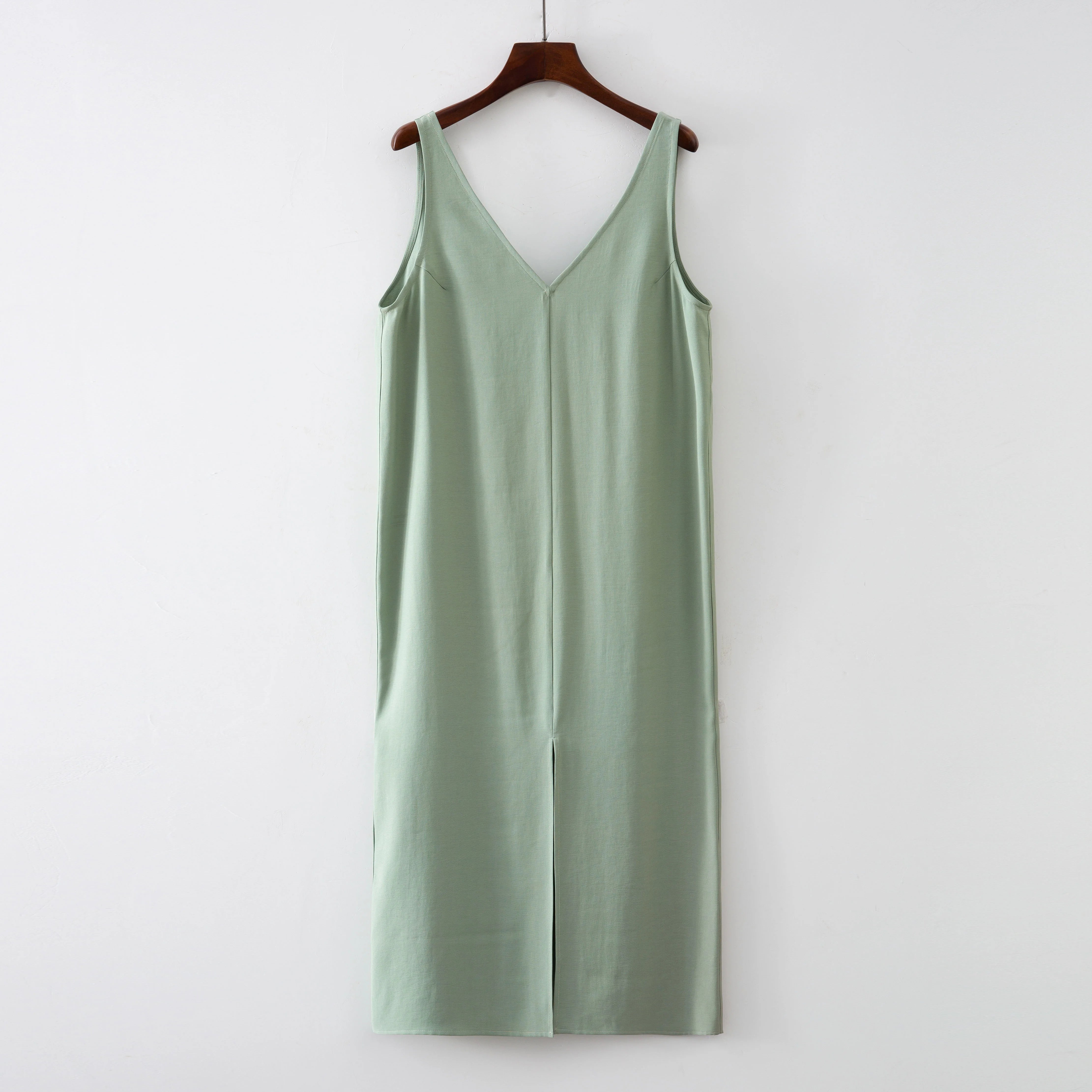 Aiertu  -  2026 Summer Women Solid White V Neck Sleeveless Fashion Dress Split Tank Dress Aiertu