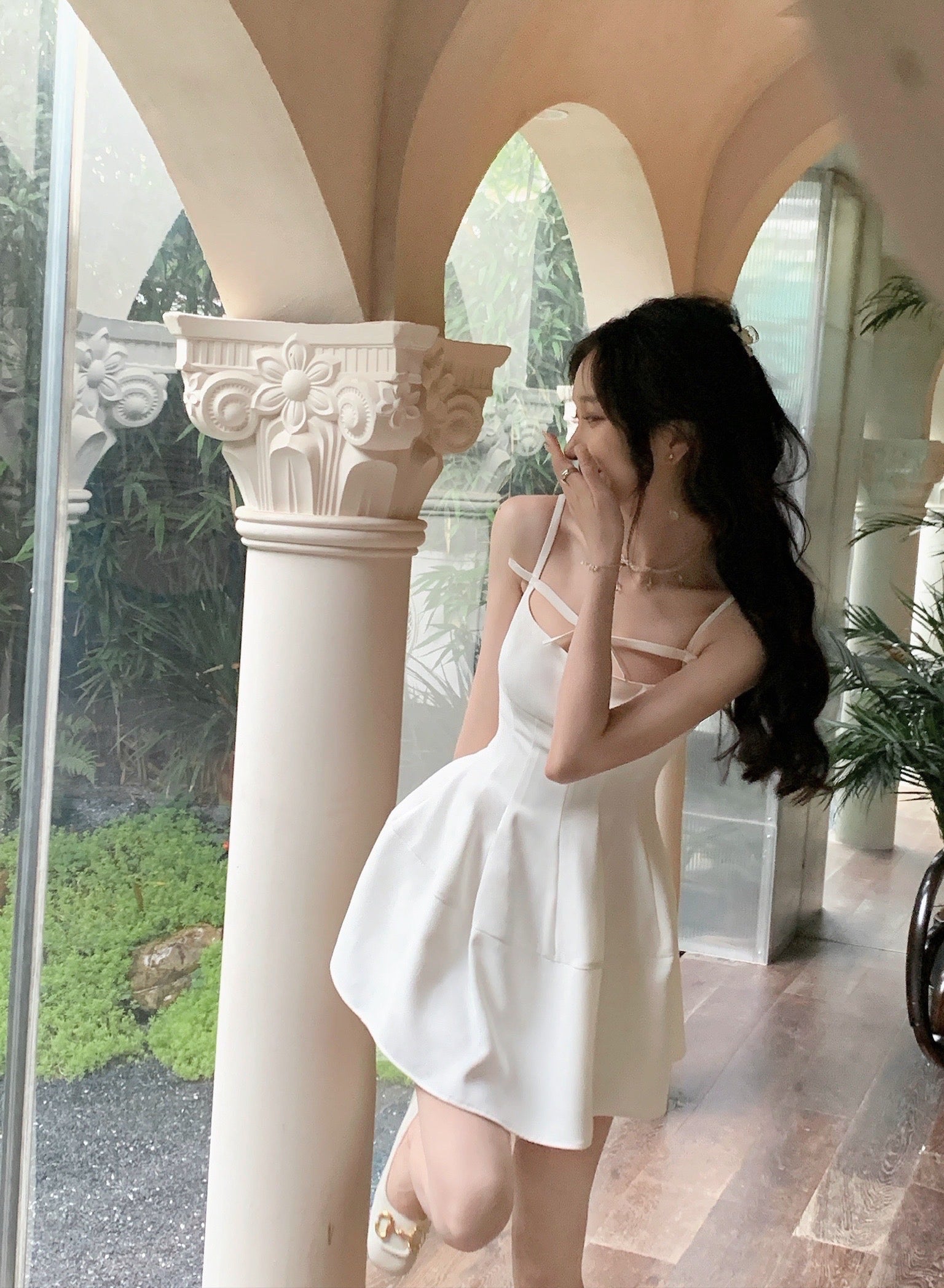 Aiertu  French Elegant Black Midi Dress Women Casual Evening Party Strap Dress Female Pure Color White One Piece Dress Korea Summer Aiertu
