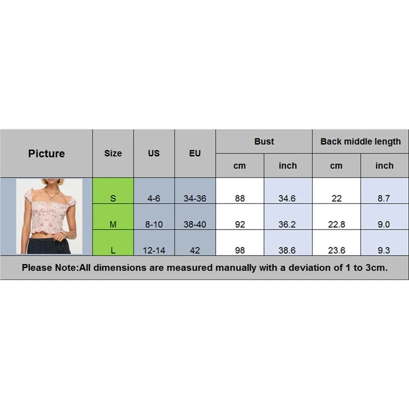 Aiertu  -  Women Vintage Floral Tie-up Camisole Elegant Lady Sleeveless Square Neck Slim Fit Summer Milkmaid Vest for Party Club Crop Tops Aiertu