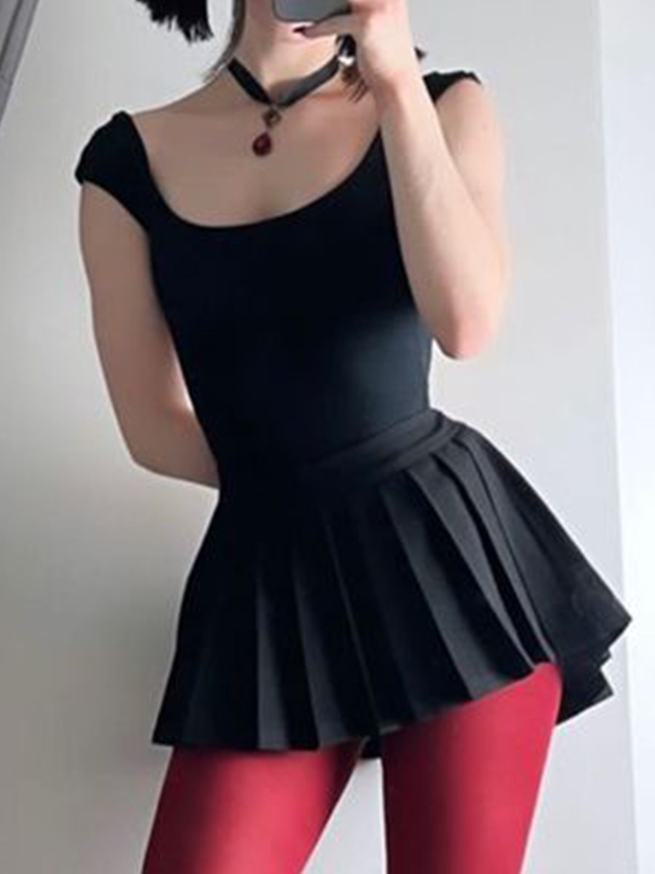 Aiertu - summer inspo Backless Lace-Up Sleeveless Square Collar A Line Mini Dress Women Aiertu