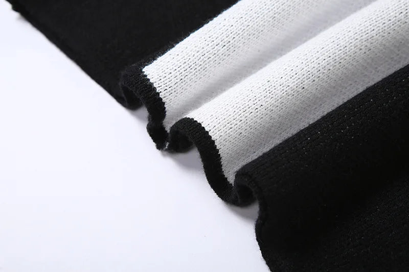 Aiertu  -  Classic Women Skirts Checkerboard Knit Side Split Skinny Vintage Fashion Wild Streetwear High Waist Maxi Straight Skirt Aiertu