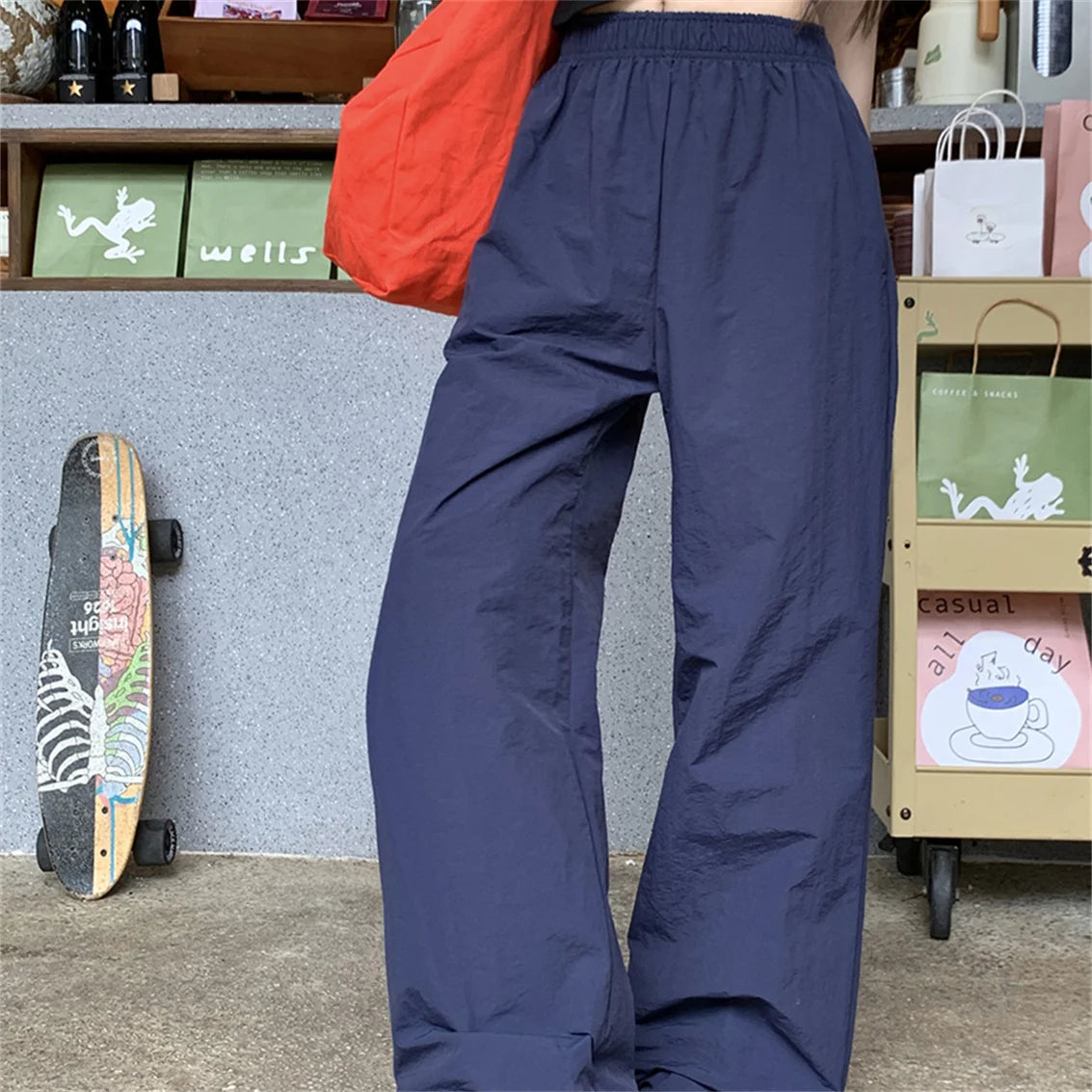Aiertu  -  Sunscreen Loose T-Shirts Women Chic Casual Polka Dots Sunscreen Daily 2026 Office Lady High Street Slim Wide Leg Pants Aiertu