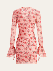 Aiertu  Printed Deep V Dress shopify