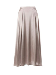Aiertu  -   Elegant Satin Loose Women Skirt High Waist Maxi Skirts Streetwear Classic Long Skirt Fashion Female Black Skirt Aiertu