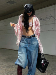 Aiertu  -  90s Skater Women Whiskers Horseshoe Jeans Do Old Casual Solid Barrel Wide Leg Baggy Denim Pants Hiphop Retro Clothes Aiertu