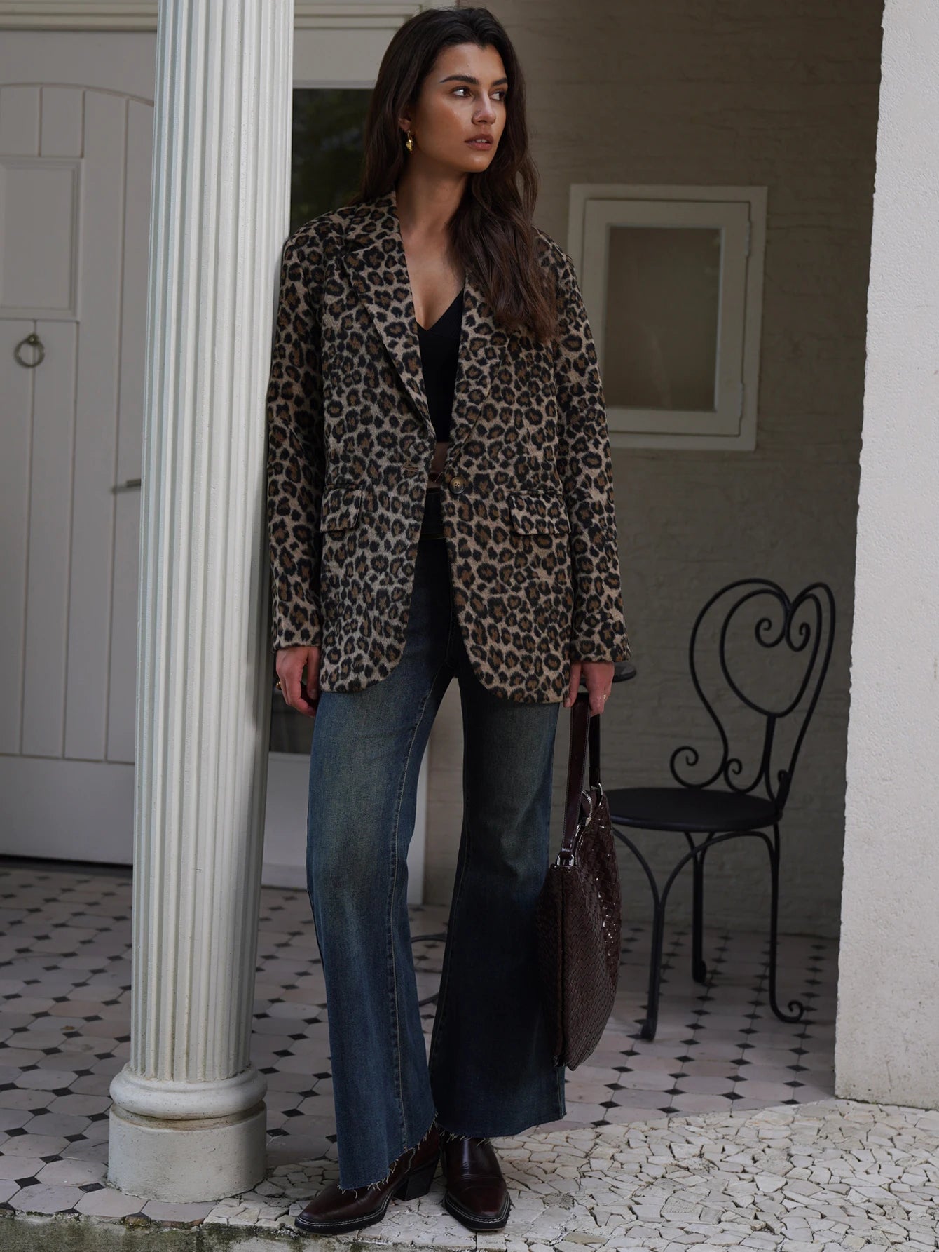 Aiertu  -  2026 Fall / Autumn Winter New Women Fashion Basic Leopard Jacket Basic Blazer Aiertu