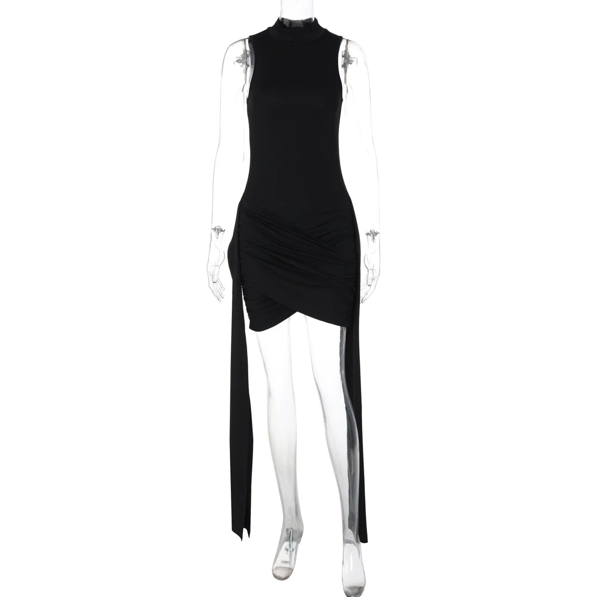 Aiertu  -  layered look inspo Fashion Ribbon Sleeveless Bodycon Dress For Women Solid Tight Elastic Lace Up Mini Dress 2025 New Party Club Vestidos Aiertu