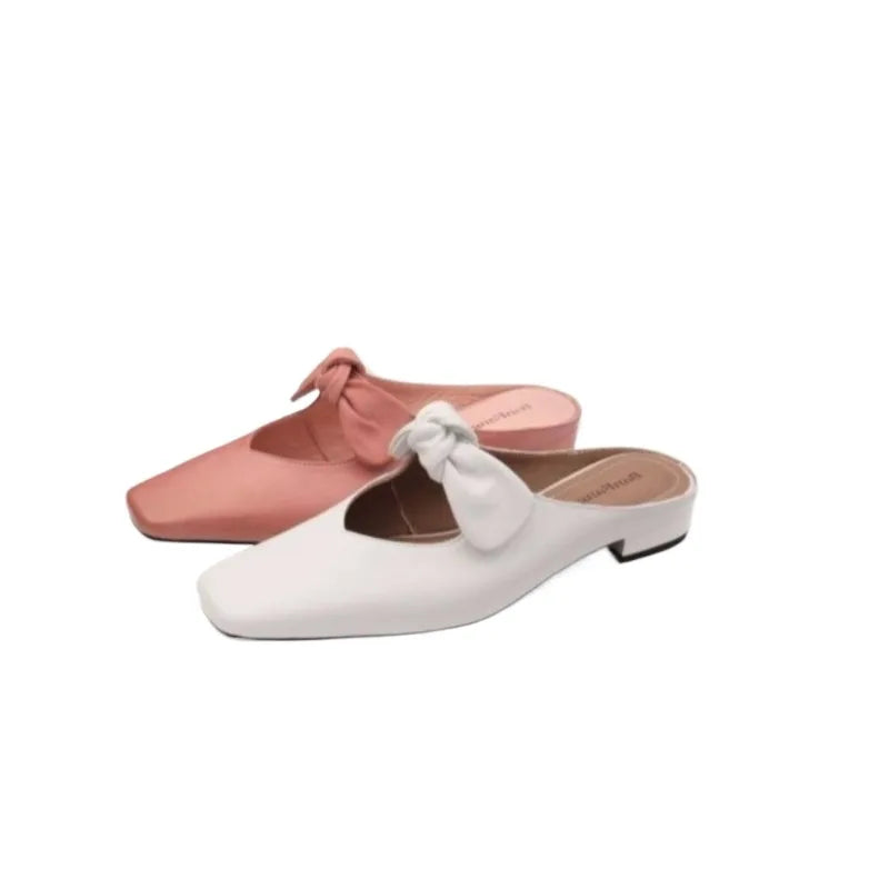 Aiertu  -  Summer Butterfly-knot Women Mules Slippers Fashion Shallow Slip on Singbacks Shoes Ladies Elegant Party Dress Slides Aiertu