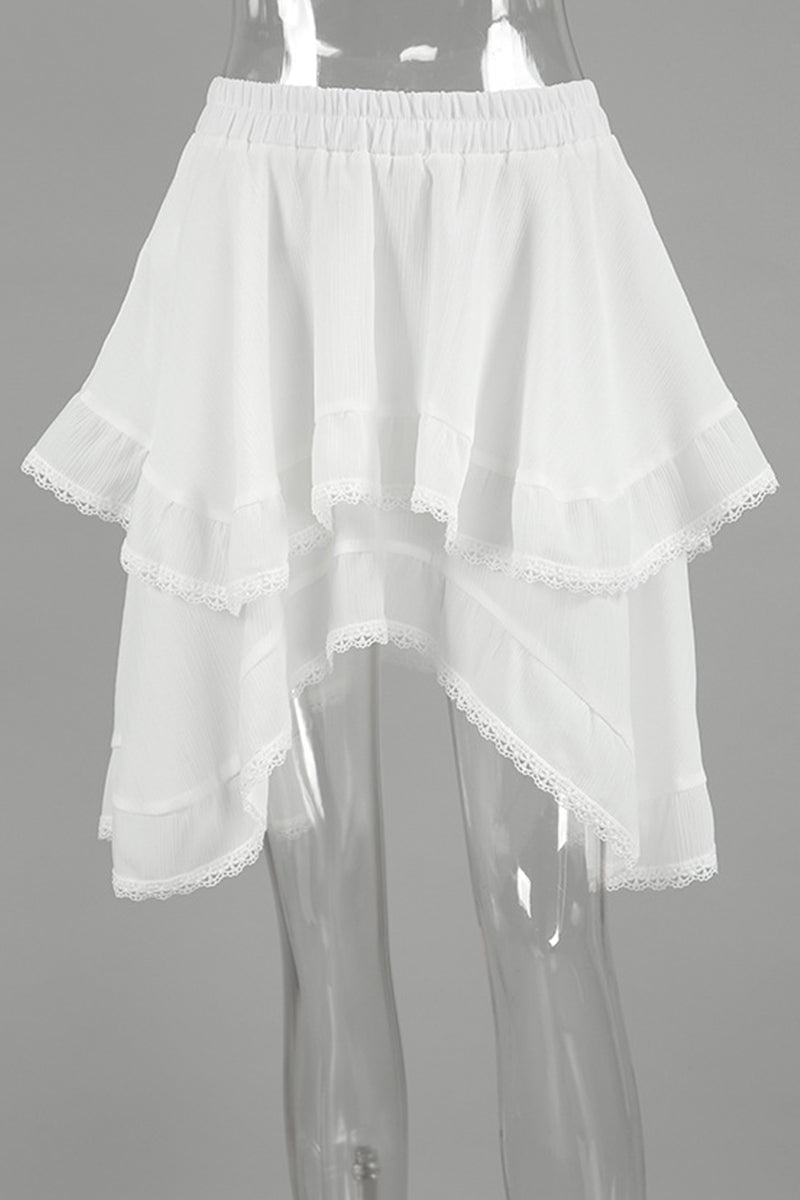 Aiertu  -Casual Daily Lace Irregular Loose High Waist Bottoms aiertu