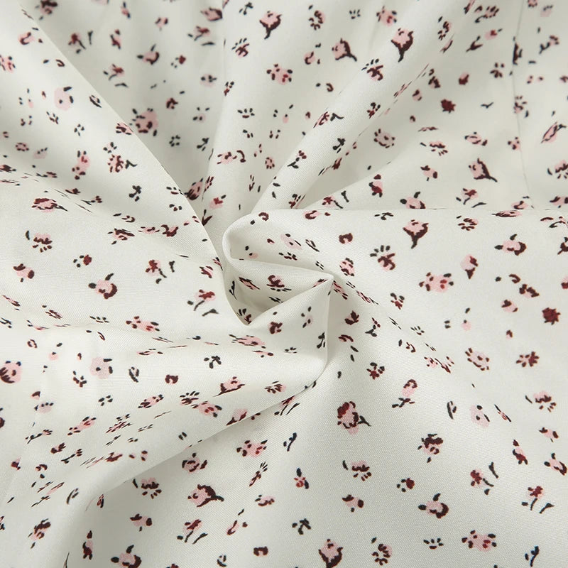 Aiertu  Sweet Floral Print Cute Prairie Chic Women Causal Shirts Summer Fashion Trendy Japan Style Blouses Aiertu