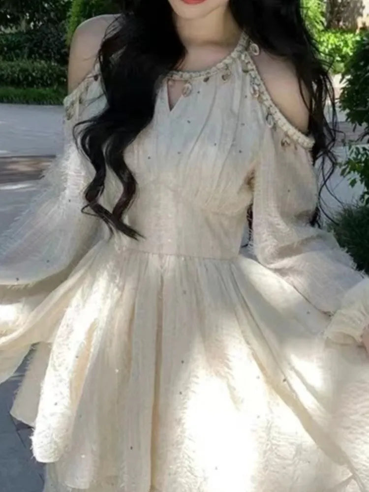 Aiertu  -  Elegant and Chic Women Fashion New Party Dress Spring Summer Casual A-Line Sequin Birthday Wedding Vestidos Female Clothes Aiertu
