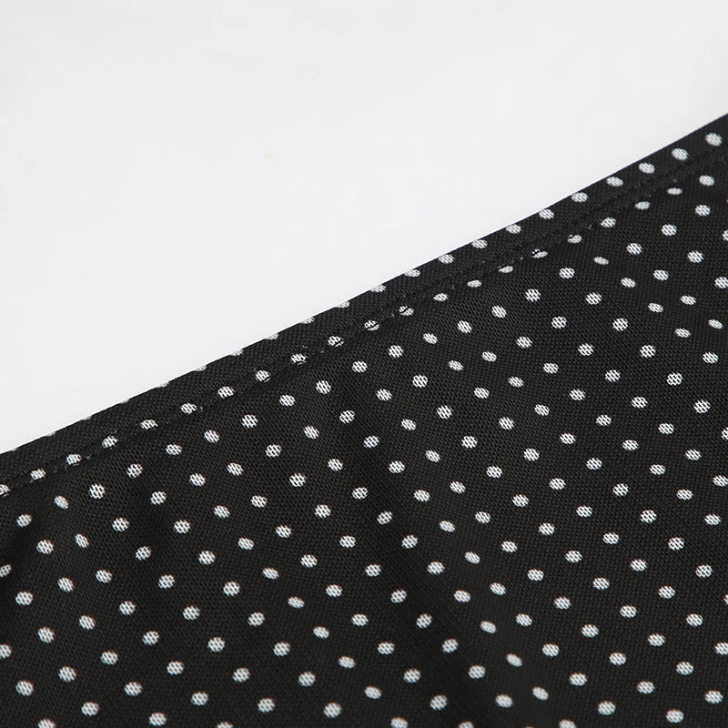 Aiertu  Patchwork Polka Dot Skirt Basic All-match Streetwear Layered Long Straight Skirt Y2K Casual Fashion Outfits Aiertu
