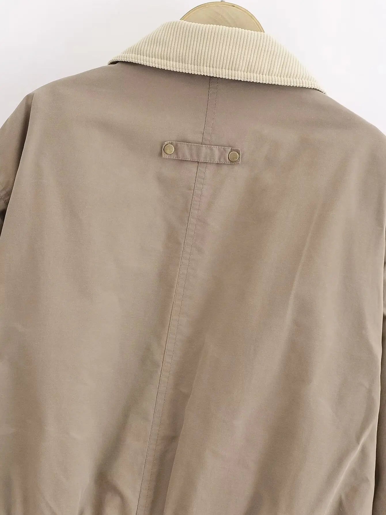 Aiertu  -  European and American style fashion contrast color collar cotton coat women's winter new style warm cotton coat jacket tops Aiertu
