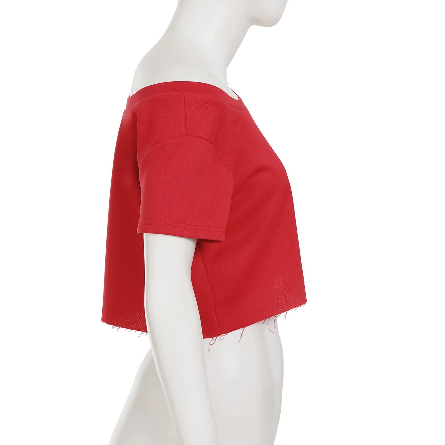 Aiertu  -  Summer Basic Loose Cropped Top Women Solid Short Sleeve Asymmetric Tee Shirts Streetwear y2k Basic T-shirts Vintage 90s Aiertu