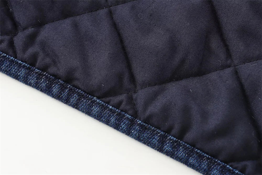 Aiertu  -  Casual Solid Denim Cotton Vest for Women 2024 Autumn Winter V-Neck Sleeveless Short Tops Female Waistcoat Streetwear Aiertu