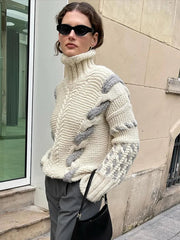 Aiertu  -  Women Sweet Knitted Sweaters Autumn Winter Round Neck Long Sleeve Knitwear Cozy and Stylish Solid Color Commuting Pullovers New Aiertu