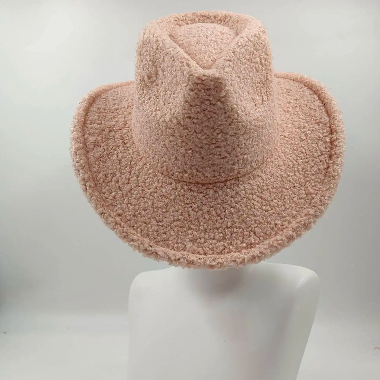 Aiertu  -  Fedora Hat Emerald Green Plush Cowboy Hat Material New Jazz Hat European and American Fashion Hat Big Brim Hat Aiertu