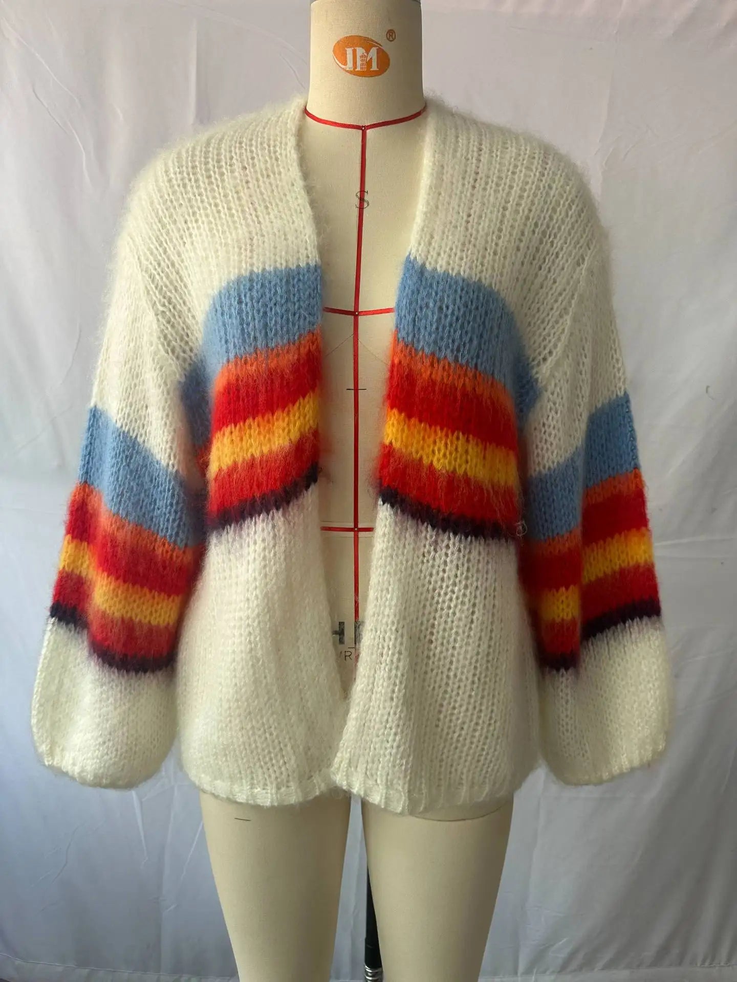 Aiertu     -  Fall Outfits 2026 Color Patchwork Knitted Cardigan Women Long Sleeve Open Stitching Casual Sweater Outerwear Autumn Fashion Loose Jumpers 2026 New Aiertu
