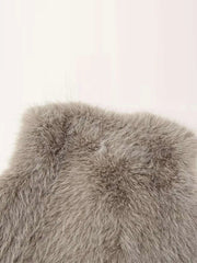 Aiertu  -  layered look inspo Faux Fur Plush Vest Women Casual Round Neck Loose Fashion Sleeveless Coats Female Autumn Winter Solid Outwears Lady Aiertu